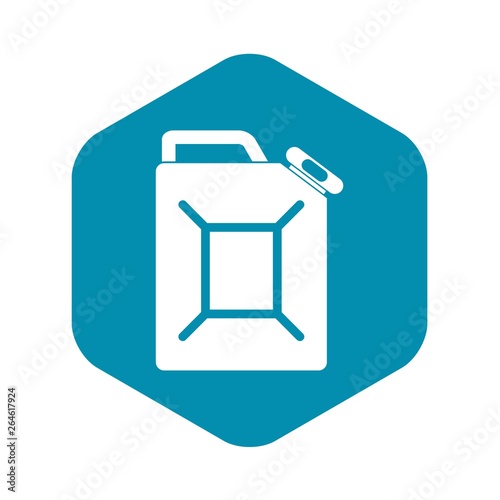 Fuel jerrycan icon. Simple illustration of fuel jerrycan vector icon for web