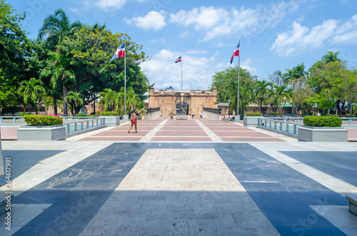 view from the altar of the homeland in the Independence Park of Santo Domingo Dominican Republic, overlooking the door the Count photo