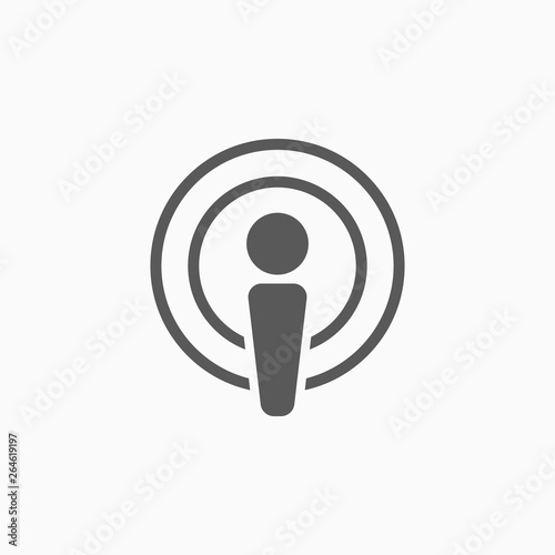 podcast icon, podcast vector