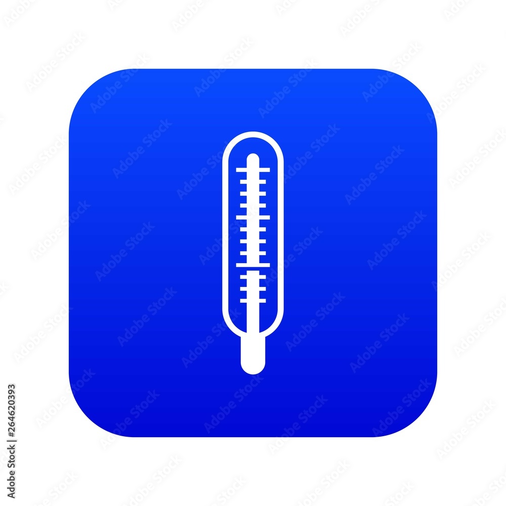 Medical thermometer icon digital blue for any design isolated on white vector illustration Medical thermometer icon digital blue for any design isolated on white vector illustration