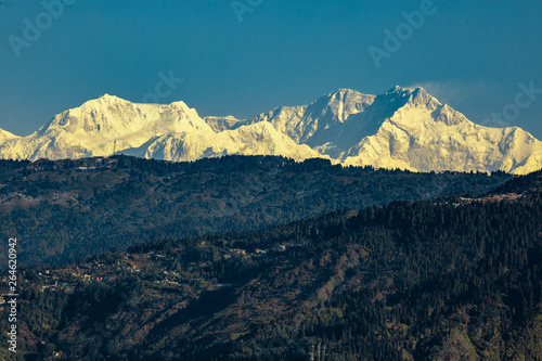 View of Mount Kanchenjunga third highest peak of the world