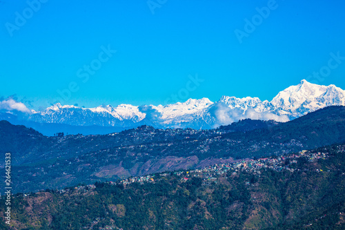 View of Kanchenjunga Range seen from Kurseong, Darjeeling