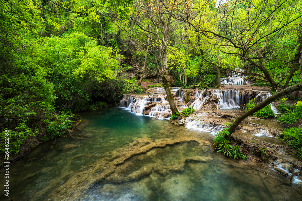 Amazing spring view of Krushuna Waterfalls, near the city of Lovech, Bulgaria Amazing spring view of Krushuna Waterfalls, near the city of Lovech, Bulgaria