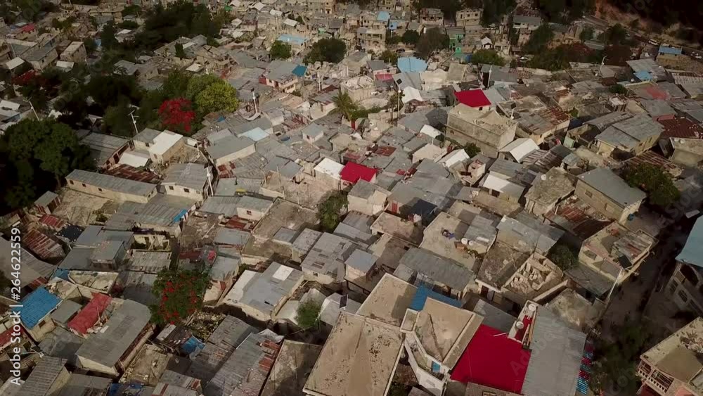 Toits de Port-Au-Prince, Haiti. Quartiers pauvres