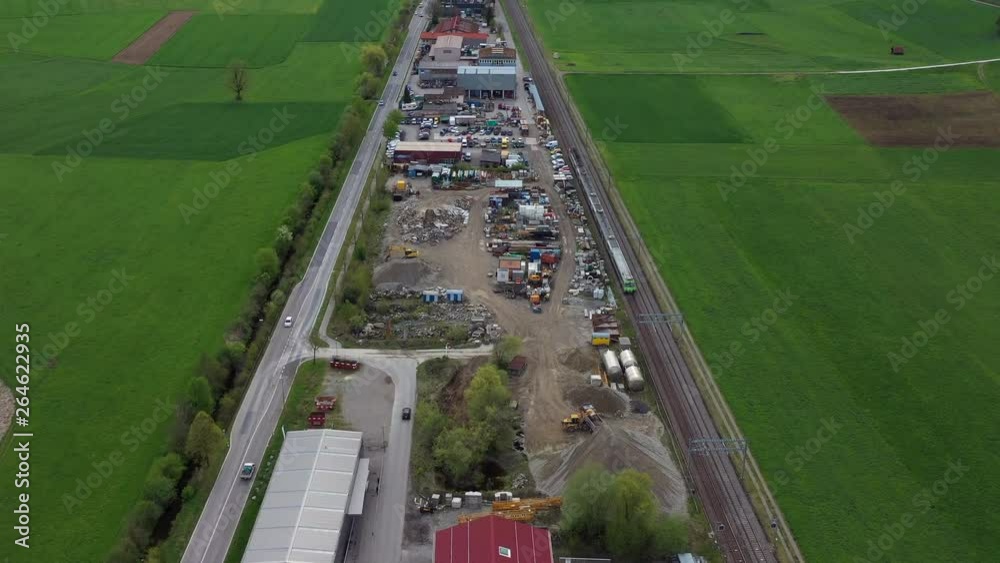 Flug über ein Gewerbe, Industriegebiet Flug über ein Gewerbe, Industriegebiet