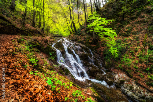 Cuadro en lienzo Mountain waterfall near the town of Teteven, Balkan Mountains, Bulgaria