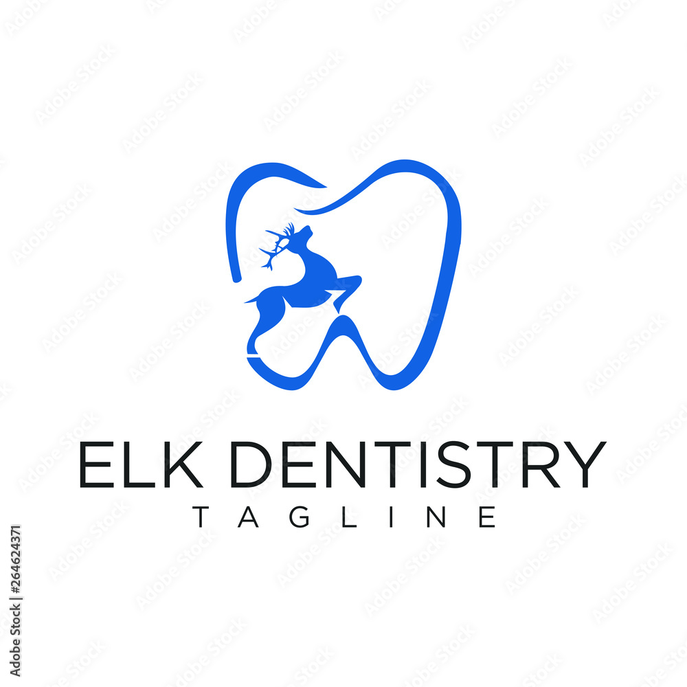 Elk Dental Logo Design Vector Stock . Dentistry With Elk Logo Stock . Deer Dental Tooth, dentist logo vector Elk Dental Logo Design Vector Stock . Dentistry With Elk Logo Stock . Deer Dental Tooth, dentist logo vector