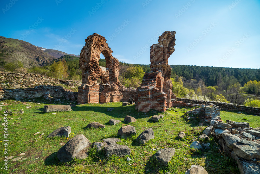 The St. Ilia Monastery is a ruins of a fortified Monastery complex with an impressive Early Christian Elenska Basilica. Located near Pirdop city in Bulgaria