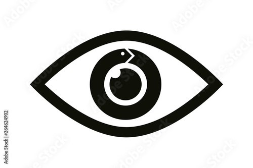 The magic symbol of Ouroboros. Snake in the form of a ring biting its tail and all-seeing eye in the center