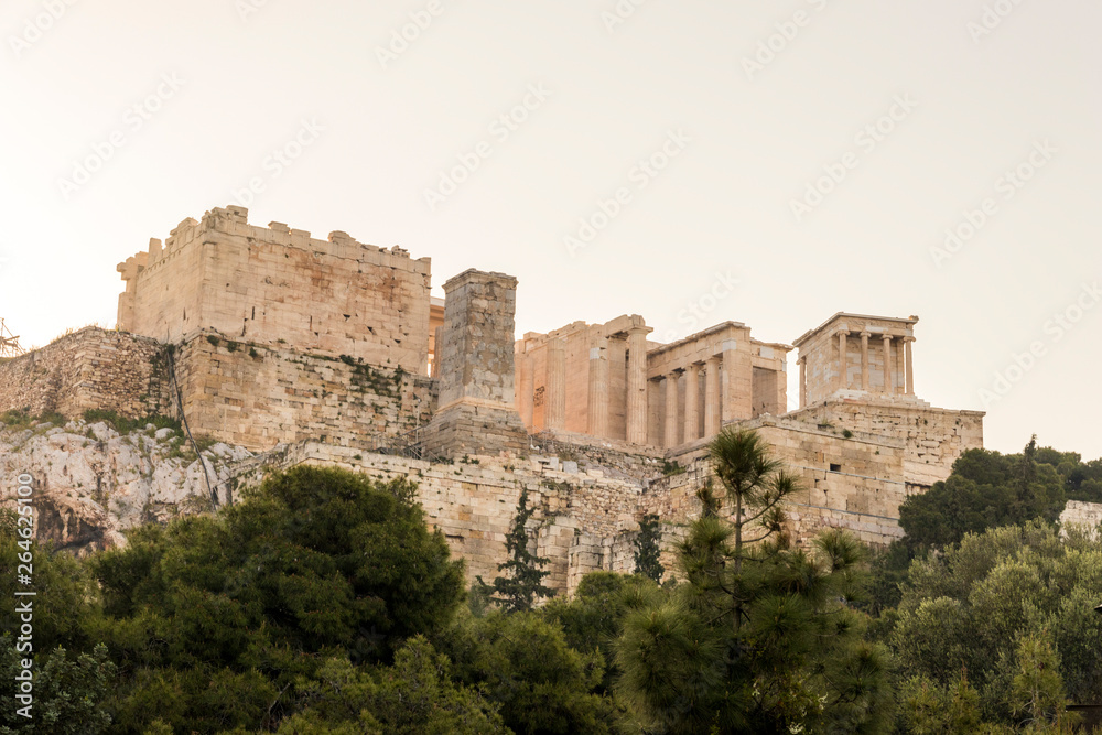 Athens, Greece. The Propylaea, the monumental gateway that serves as the entrance to the Acropolis in Athens