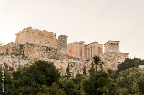 Athens, Greece. The Propylaea, the monumental gateway that serves as the entrance to the Acropolis in Athens