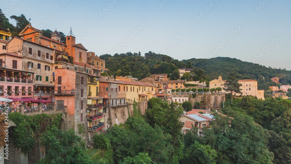 Buildings and architecture of the town of Nemi, Italy