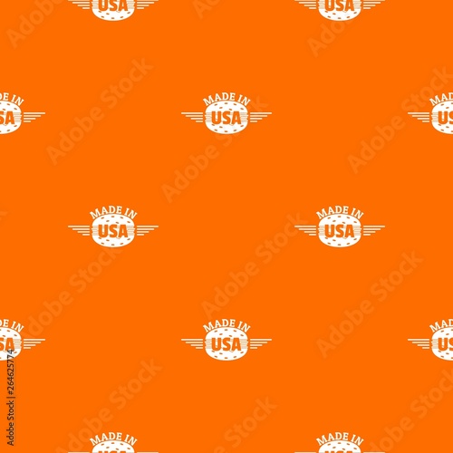 Made in USA pattern vector orange for any web design best