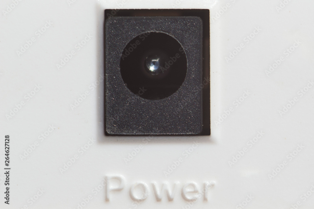 Female connector. Installation of power systems. Close-up. Female connector. Installation of power systems. Close-up.