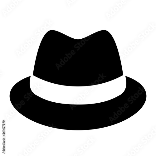 Retro hat vector icon