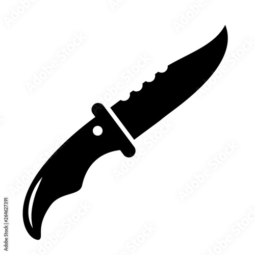 Knife weapon vector icon