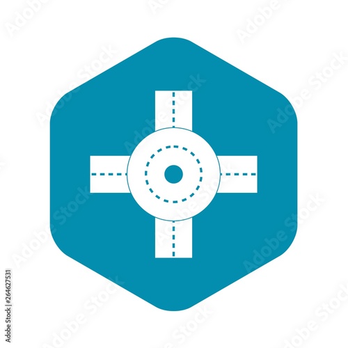 Big road junction icon. Simple illustration of big road junction vector icon for web