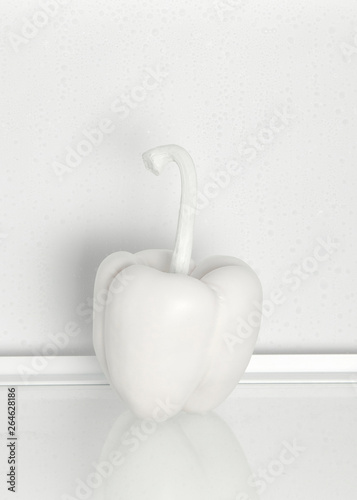 vegetable bell pepper in a freezer