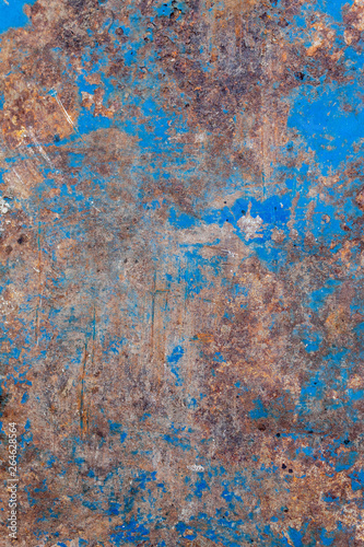 Blue Painted Rusted Metal Texture
