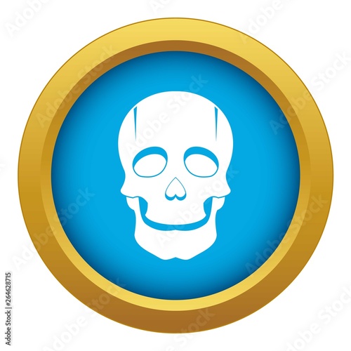 Singer mask icon blue vector isolated on white background for any design