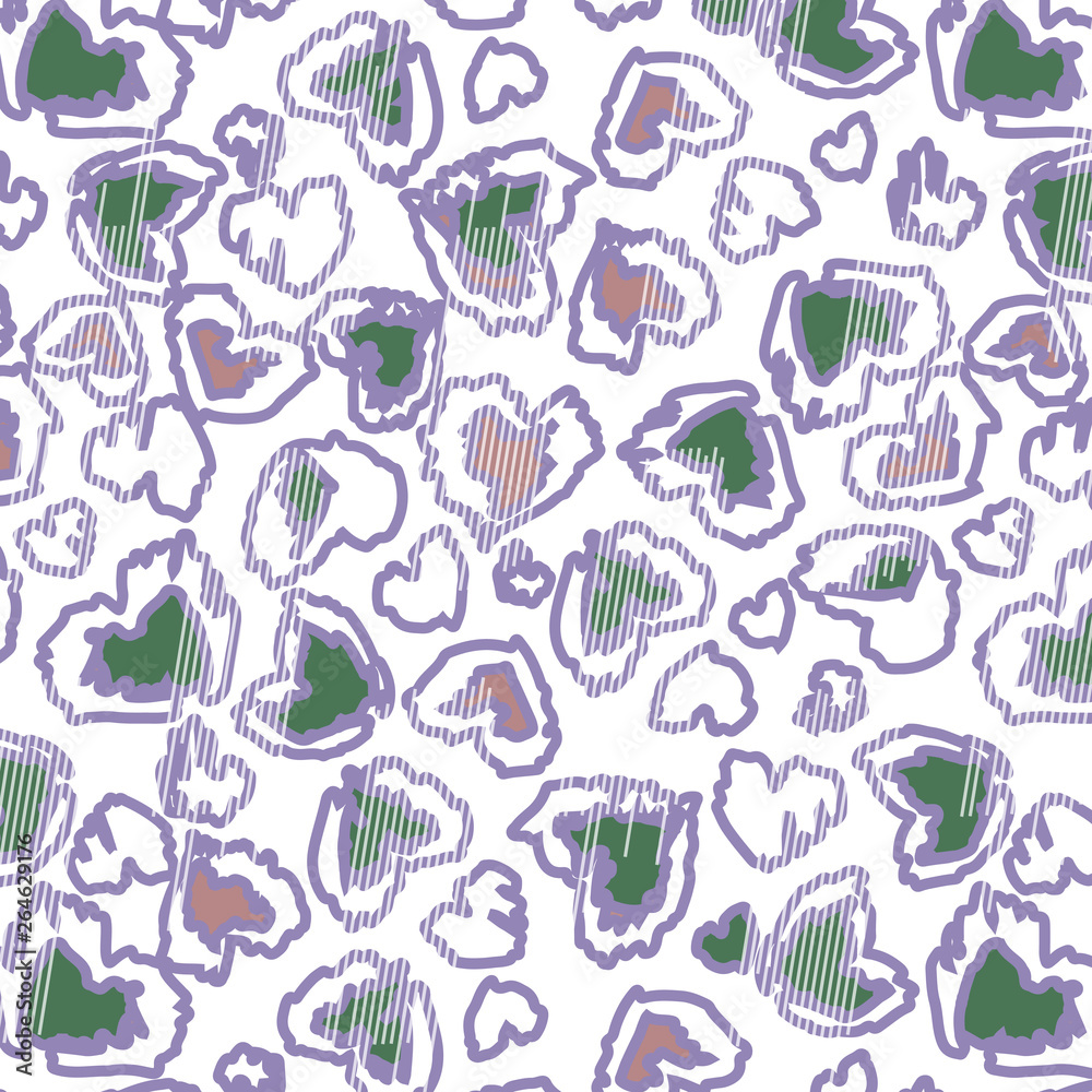 Animal print, leopard texture background over heart Animal print, leopard texture background over heart