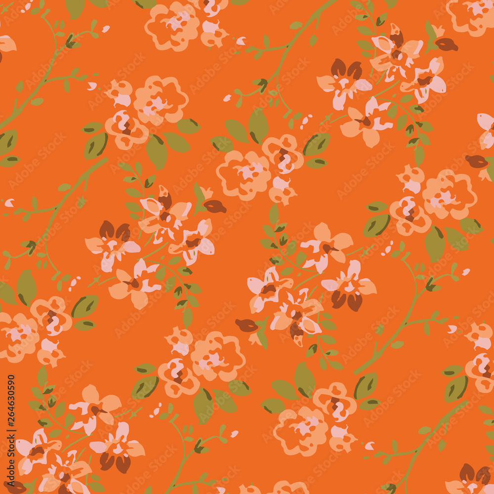 Fashionable pattern in small flowers. Floral background for textiles Fashionable pattern in small flowers. Floral background for textiles