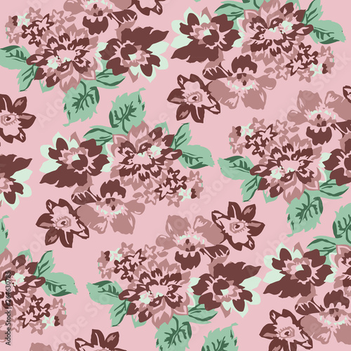 Fashionable pattern in small flowers. Floral background for textiles