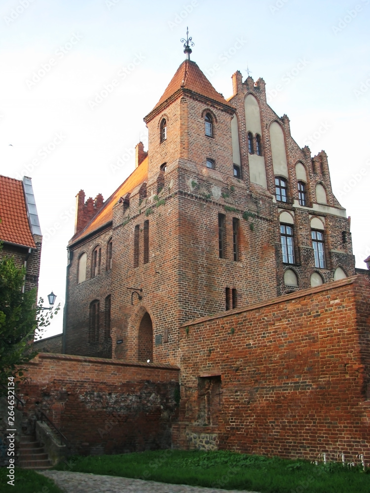Polish city of Torun. Old architecture.