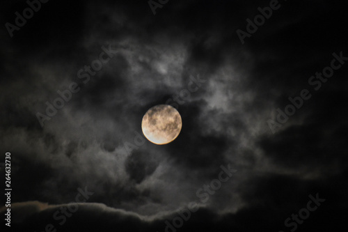 Full moon cloudy night © Ivanovsky