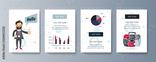 Set of brochures for marketing the promotion goods and services on market