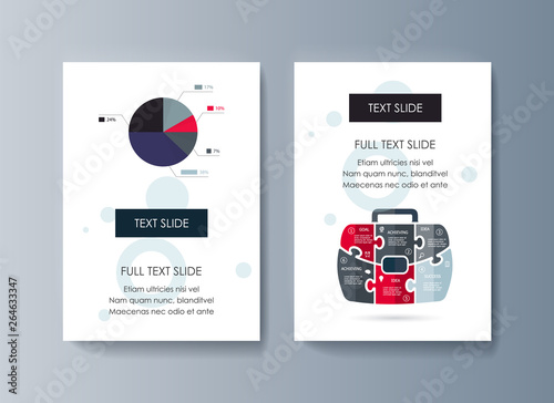 Set of brochures for marketing the promotion goods and services on market