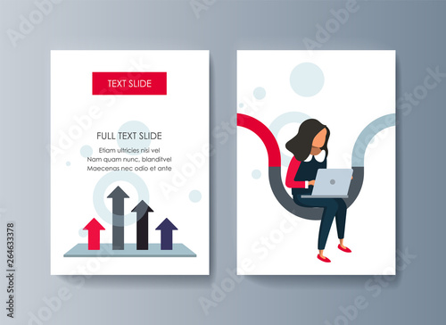 Set of brochures for marketing the promotion goods and services on market
