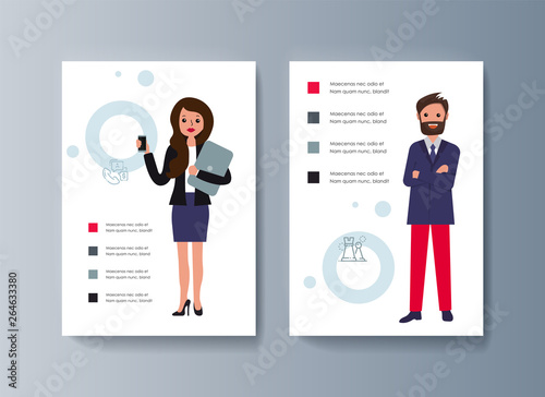 Set of brochures for marketing the promotion goods and services on market