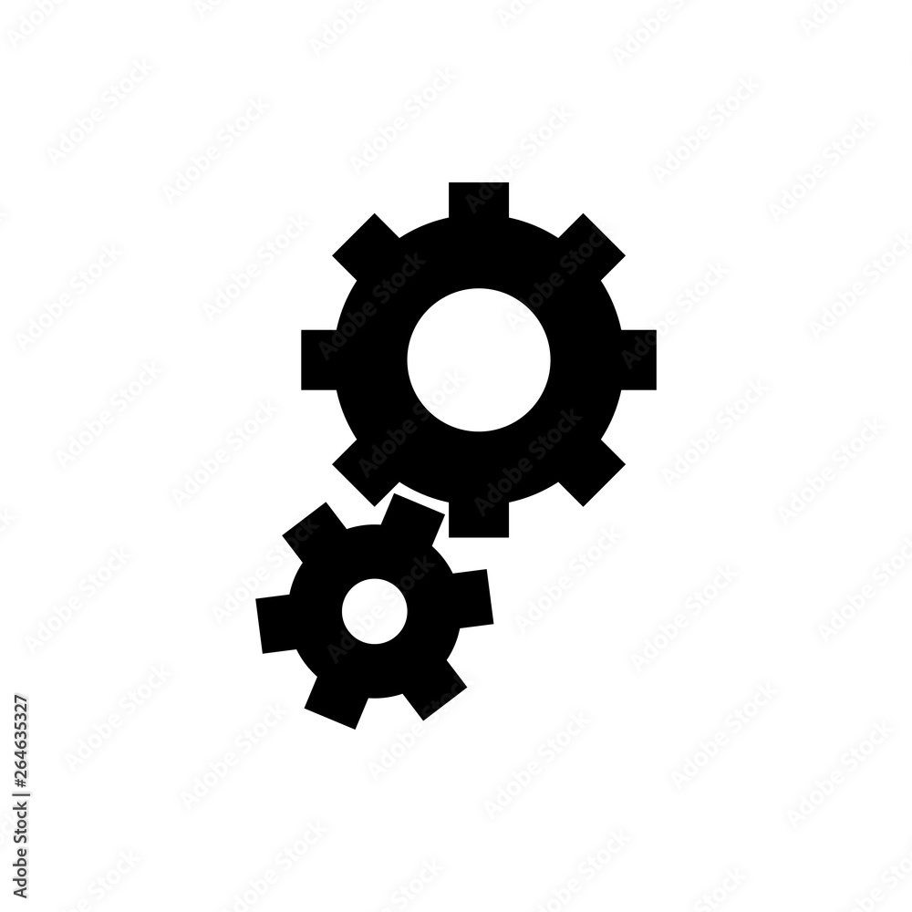 Vector image of flat, isolated tuning icons. Design customization icons.