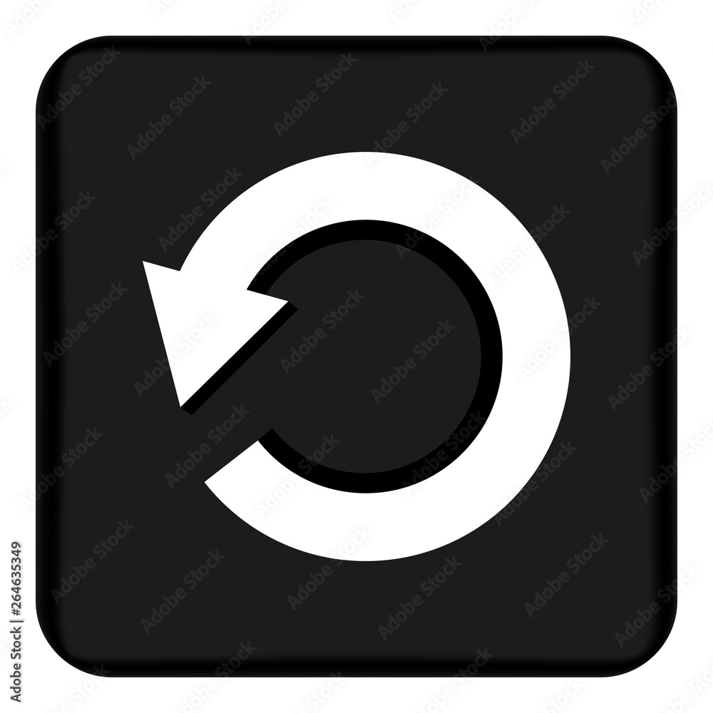 Vector image of an isolated arrow pointing to circular rotation. Design of a flat arrow icon indicating circular motion Vector image of an isolated arrow pointing to circular rotation. Design of a flat arrow icon indicating circular motion