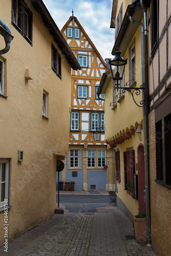 Fototapeta Naklejka Na Ścianę i Meble -  Ancient town Aschaffenburg, German. Colorful houses in old city