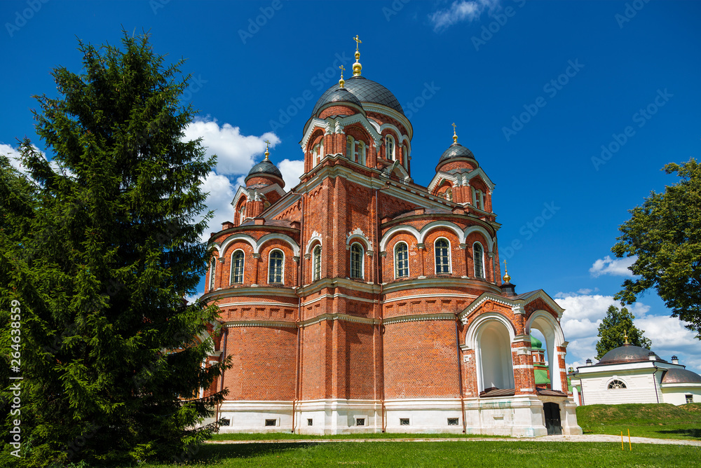 Spaso-Borodino convent. Cathedral of the Vladimir icon of the mother of God. Mozhaysky district, Moscow region, Russia