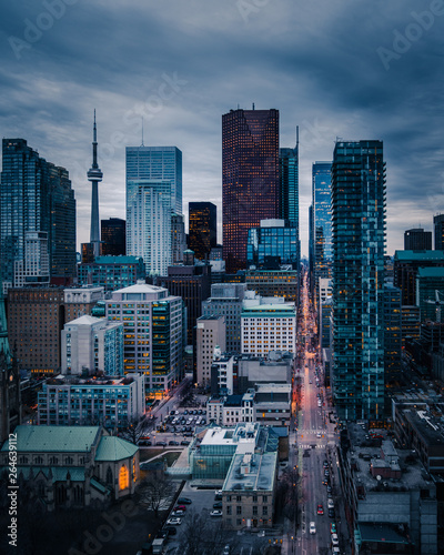 Wallpaper Mural Toronto Ontario Canada modern urban architecture during a storm Torontodigital.ca