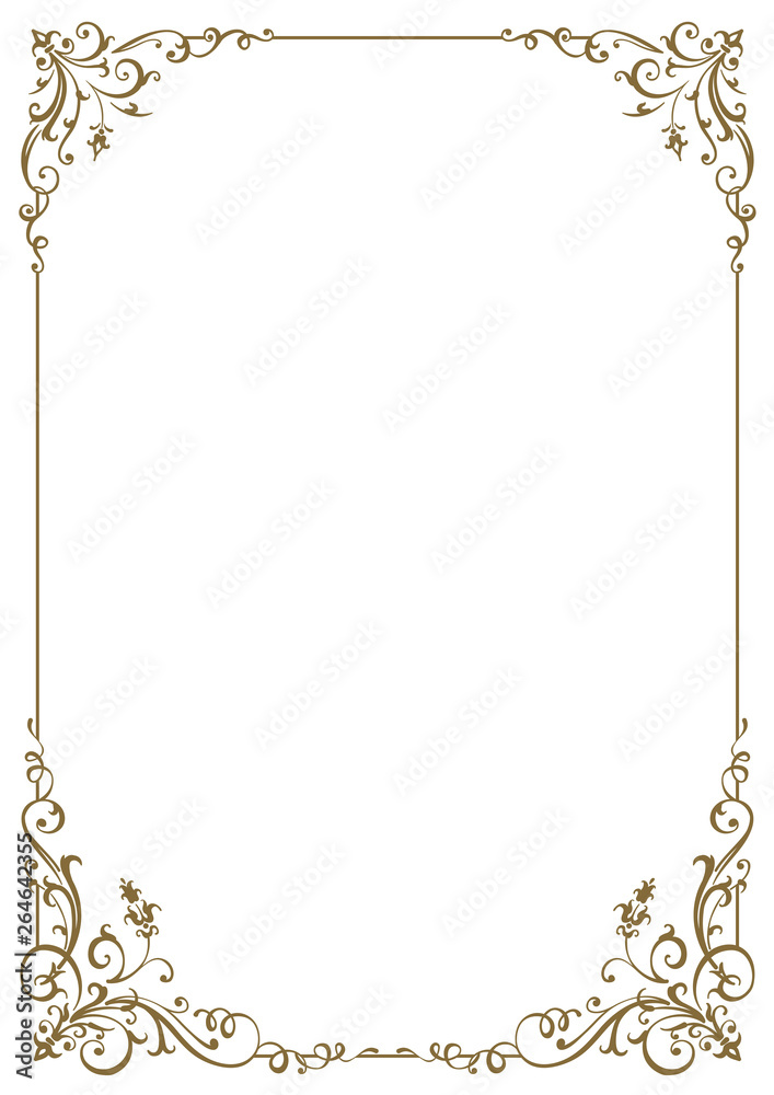 Calligraphic frame and page decoration. Vector illustration Calligraphic frame and page decoration. Vector illustration