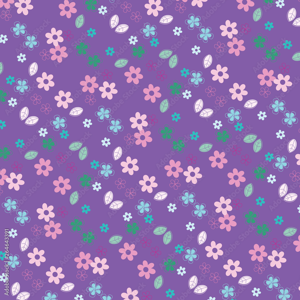 Fashionable pattern in small flowers. Floral background for textiles.