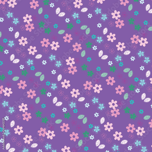 Fashionable pattern in small flowers. Floral background for textiles.