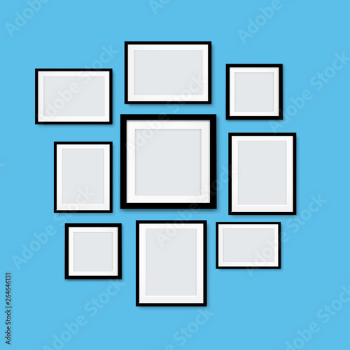 Picture Frame Isolated Blue Background