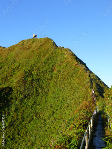Famous Haiku stairs, stairway to heaven in the morning.