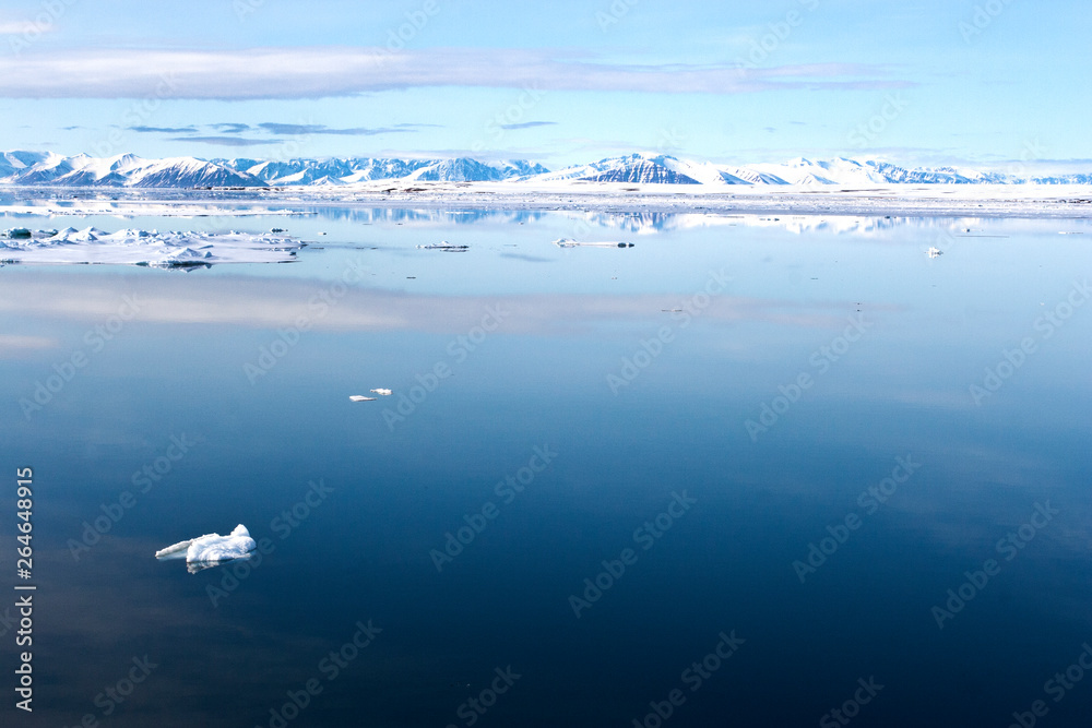 Drift ice on the arctic sea north of Svalbard. Drift ice on the arctic sea north of Svalbard.