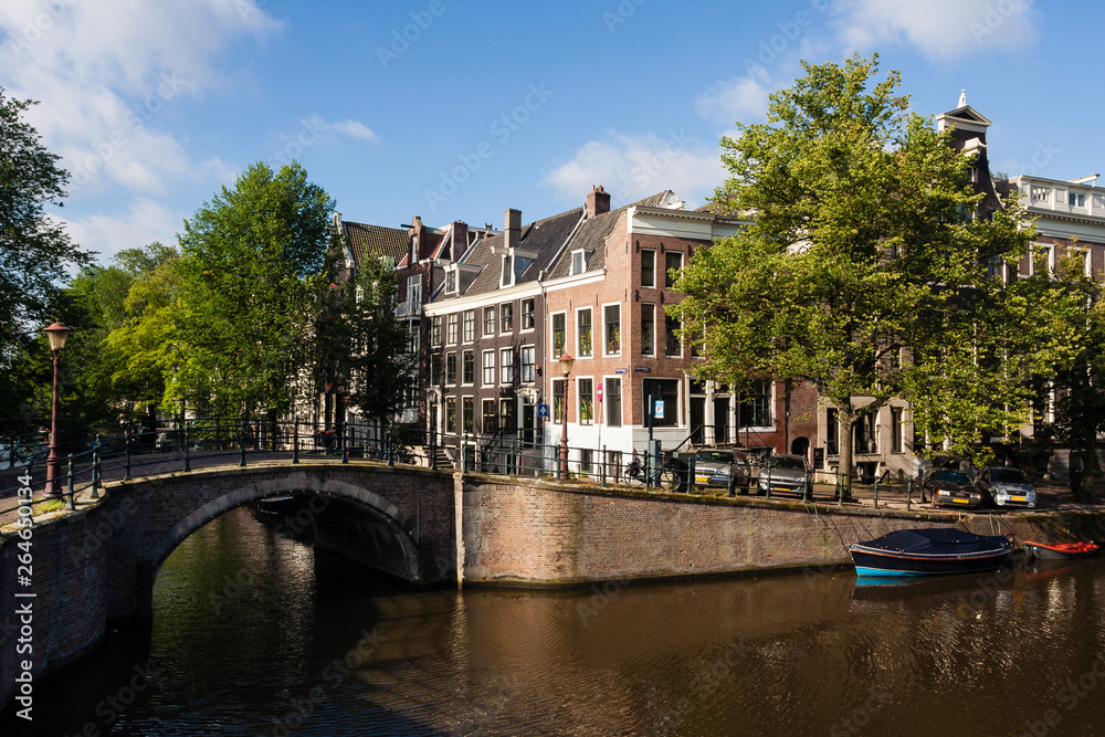 Cityscape of Amsterdam, capital of the Netherlands