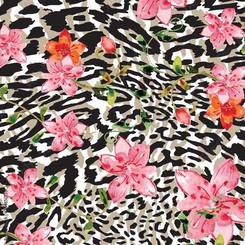 Animal print, leopard texture background, snake skin