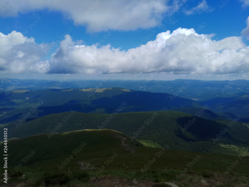 aerial view of mountains