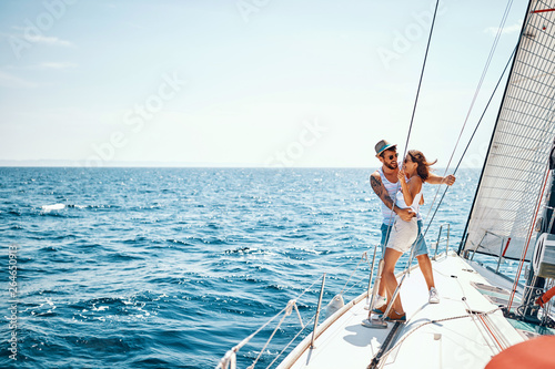 Cruise ship holiday travel vacation – Man and woman enjoying in cruise.
