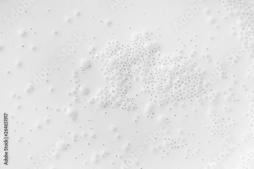 White surface with bubbles, top view