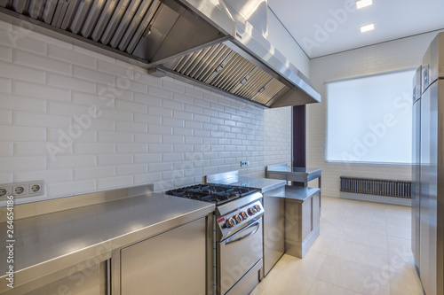 Interior of professional kitchen. Appliances for food preparation